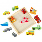 Vzdelávacie drevené puzzle – dopravné prostriedky