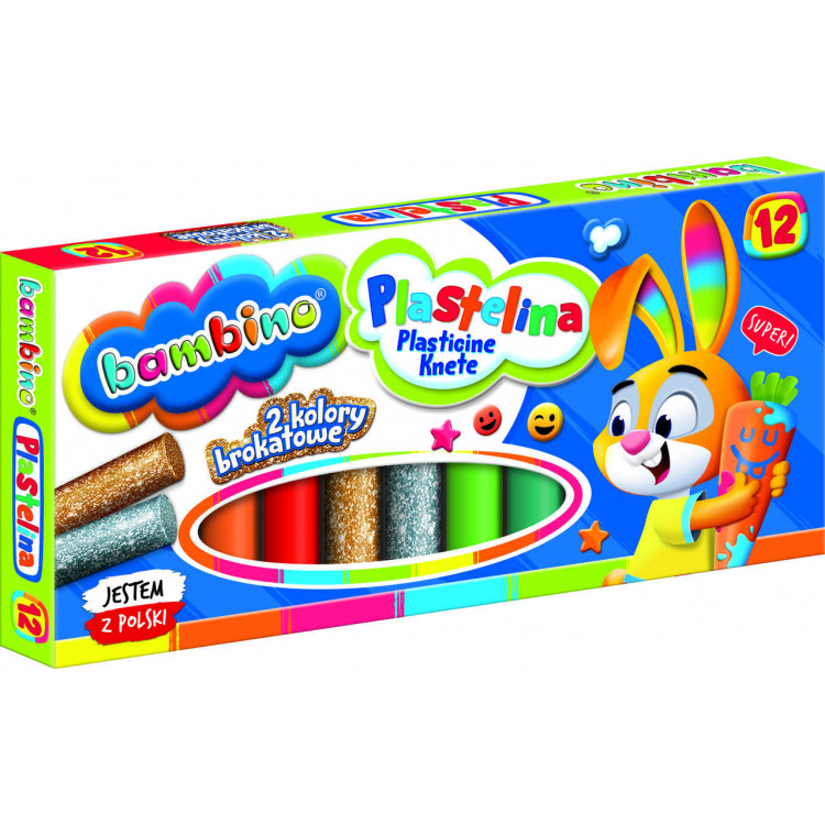 Farebná plastelína BAMBINO – 12 farieb