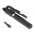 Selfie tyč lampa statív statív čierna