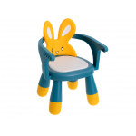 Detská stolička na kŕmenie a hranie žlto-modrá