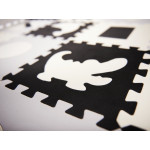 Detská penová podložka puzzle čierno-biela – 36 dielov