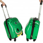 Detský cestovný kufor na kolieskach – krokodíl