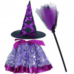 Detský kostým Čarodejnica – fialová