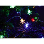 Vianočné svetielka 100 LED, 10m snehové vločky – viacfarebné