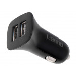 L-BRNO nabíjačka do auta Dual USB + micro čierna
