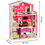 Veľký drevený domček pre bábiky s výťahom - Malibu Residence