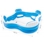 Nafukovací záhradný bazén so sedátkami 229x229cm Intex 56475