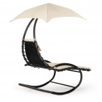 Záhradné hojdacie kreslo s baldachýnom - béžové