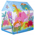 Detský stan v tvare domčeka - ZOO zvieratká