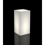 Dizajnový kvetináč MONUMO TOWER POT - s osvetlením biely