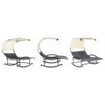 Záhradné ležadlo s baldachýnom a hojdačkou