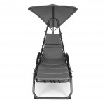 Záhradné ležadlo s veľkým oválnym baldachýnom