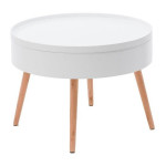 Okrúhly konferenčný stolík s úložným priestorom, 60 cm