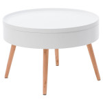 Okrúhly konferenčný stolík s úložným priestorom, 60 cm