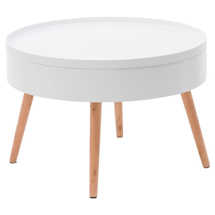 Okrúhly konferenčný stolík s úložným priestorom, 60 cm