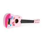 Detská drevená gitara - ružová ECOTOYS