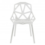 Súprava moderných jedálenských stoličiek - biele, 4 ks.