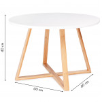 Moderný škandinávsky konferenčný stolík, 60 cm bambus Moderný škandinávsky konferenčný stolík, 60 cm bambus