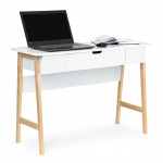 Drevený písací stôl - biely