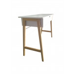 Drevený písací stôl - biely