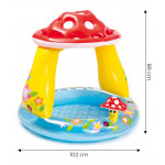 Bazén, nafukovací bazénik pre deti, strieška na muchotrávku, Intex 57114