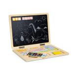 Drevená magnetická tabuľa Notebook - modrá