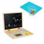 Drevená magnetická tabuľa Notebook - modrá