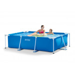 Veľký rámový záhradný bazén obdĺžnikového tvaru, 2,6 x 1,6 m