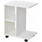 Biely stolík na kolieskach - organizér