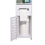Kúpeľňová skrinka, polica, biely stĺpik, 120 cm