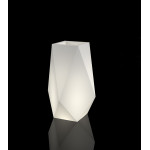 Dizajnový kvetináč MONUMO VOLCANO - s osvetlením biely