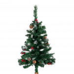 Vianočný stromček na kmeni 160cm -umelé šišky a ozdoby