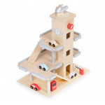 Veľká drevená dráha, garáž, parkovisko s výťahom + autá ECOTOYS Veľká drevená dráha, garáž, parkovisko s výťahom + autá ECOTOYS