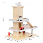 Veľká drevená dráha, garáž, parkovisko s výťahom + autá ECOTOYS Veľká drevená dráha, garáž, parkovisko s výťahom + autá ECOTOYS