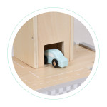 Veľká drevená dráha, garáž, parkovisko s výťahom + autá ECOTOYS Veľká drevená dráha, garáž, parkovisko s výťahom + autá ECOTOYS
