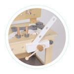 Drevená dielňa pre deti - stolík s náradím ECOTOYS