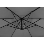 Veľký záhradný slnečník skladací 3,5 m, sivý