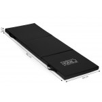 Čierny rozkladací matrac na kondičné cvičenie -182x60cm