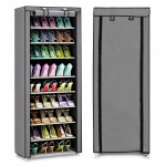 Textilná šatníková skriňa s policami na obuv