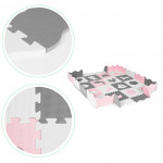 Detská penová podložka puzzle - 36 prvkov, ružová