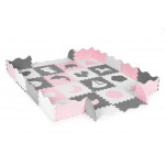 Detská penová podložka puzzle - 36 prvkov, ružová