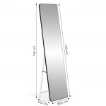 Veľké stojace zrkadlo s úzkym rámom 148 cm