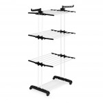 Skladací sušiak na bielizeň s kolieskami