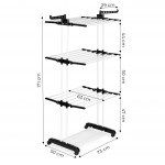 Skladací sušiak na bielizeň s kolieskami