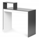 Bielo-šedý písací stôl so 4 policami