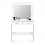 Veľký kozmetický toaletný stolík - zrkadlové osvetlenie