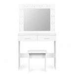 Veľký kozmetický toaletný stolík - zrkadlové osvetlenie