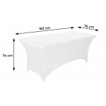 Univerzálny elastický poťah na cateringový stôl 180 cm - biela Univerzálny elastický poťah na cateringový stôl 180 cm - biela