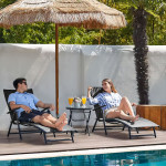 Záhradné skladacie ležadlo, oceľová konštrukcia. ModernHome