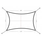 Tieniaca nepremokavá plachta 4x4m ModernHome - šedá